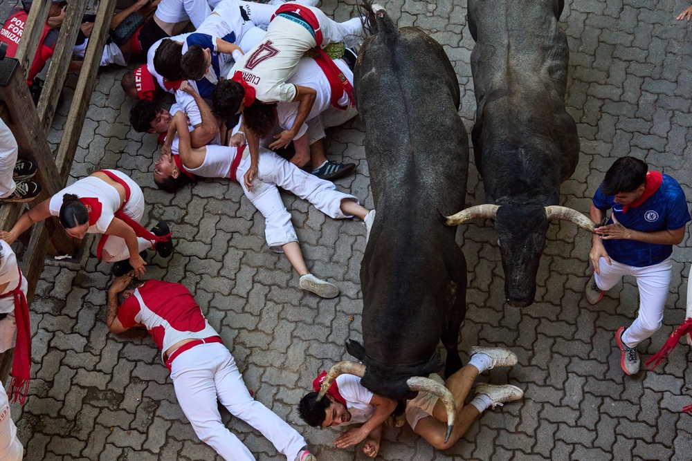 Runners are injured in the event (AP)