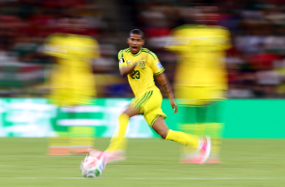 South Africa's Jayden Adams in action against South Korea (Reuters)