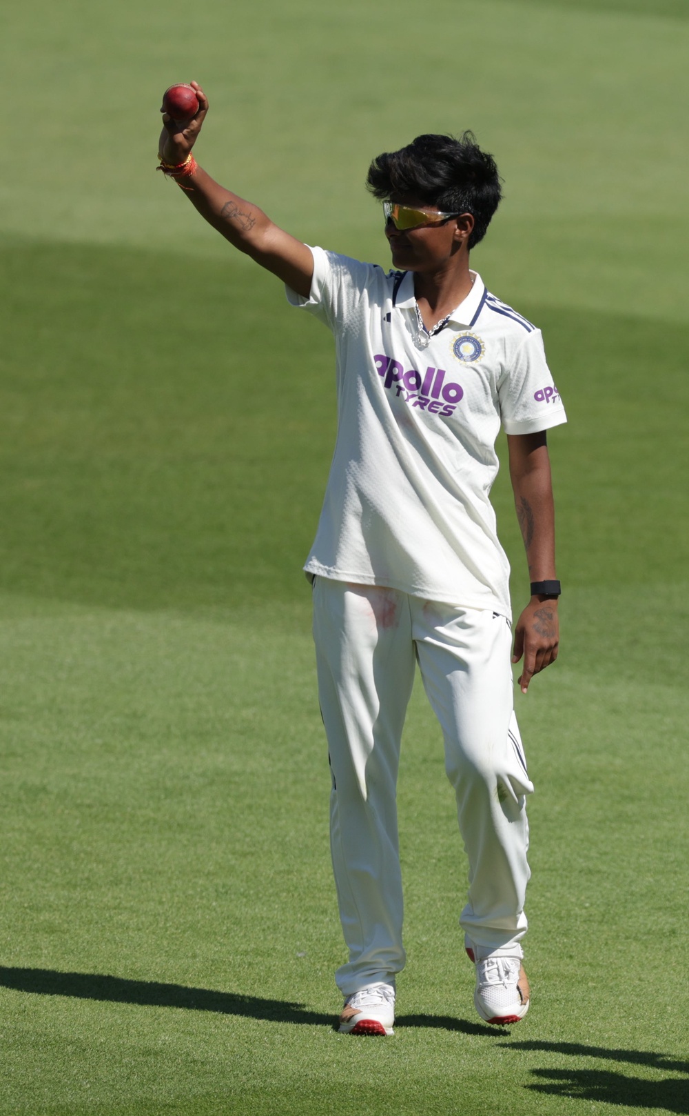 Kranti Gaud took five for 37 as England were bowled out for 170 (Steven Paston/PA)