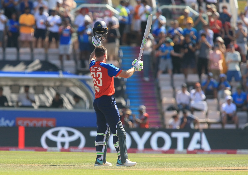 Jos Buttler made a stunning century (Peter Tarry/PA) (PA Wire)