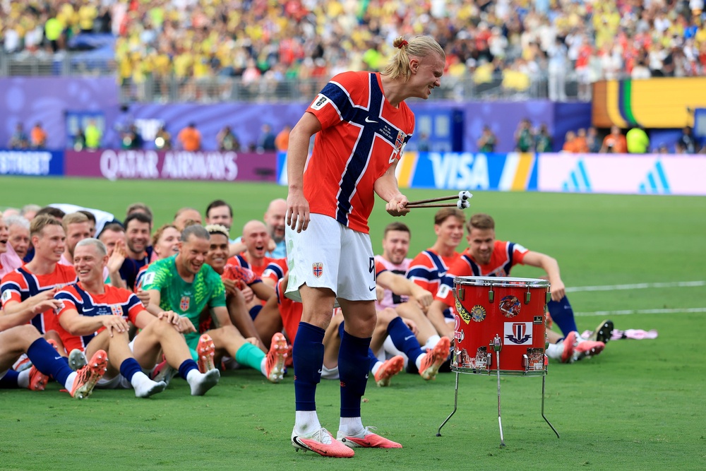 Erling Haaland ripped open defences on his World Cup debut (Getty)