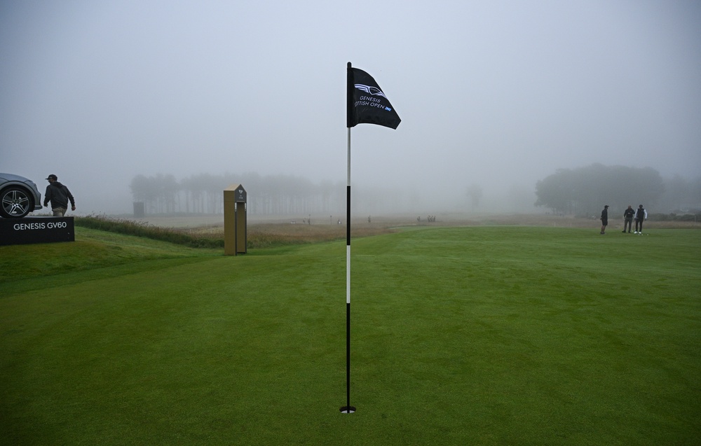 The third round was disrupted by fog in North Berwick (Getty)