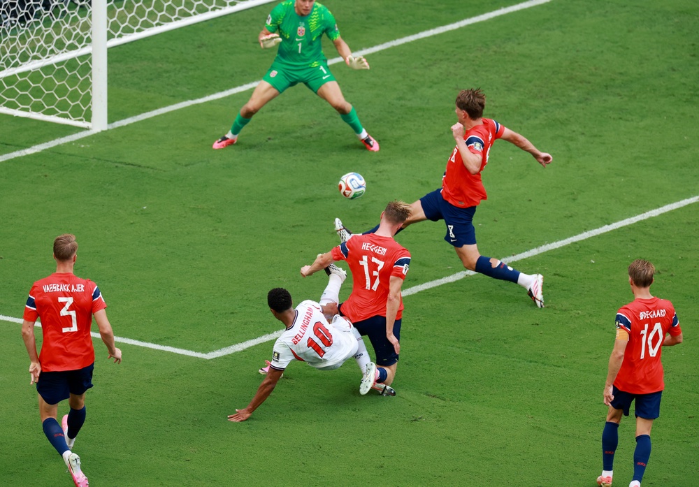 Bellingham scored a brilliant equaliser at the end of the first half (Getty)