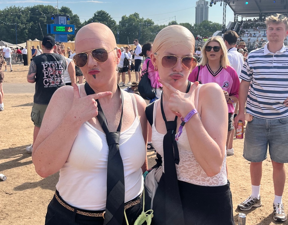 Mother-daughter duo Vanessa and Phoebe travelled from the Midlands (Lauren Morris)