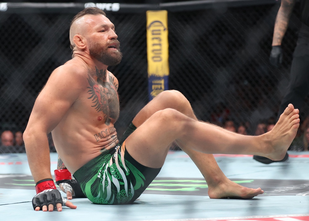 Conor McGregor has vowed to return despite suffering two catastrophic injuries to the same leg in his last two fights (Getty)