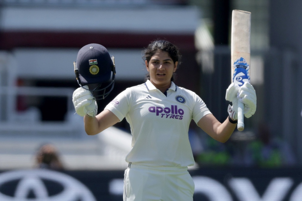 Yastika Bhatia became the first female Test centurion at Lord's (PA)
