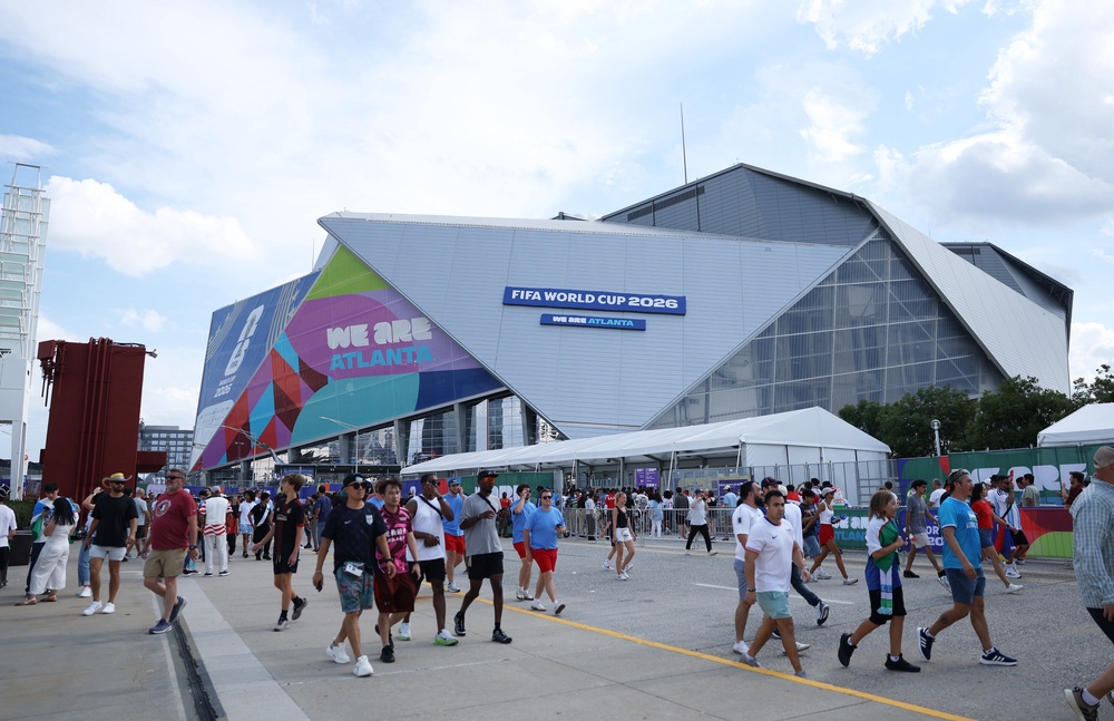Soccer fans from around the world have descended on Atlanta this summer to watch the eight planned soccer matches at Mercedez Benz stadium (Getty Images)