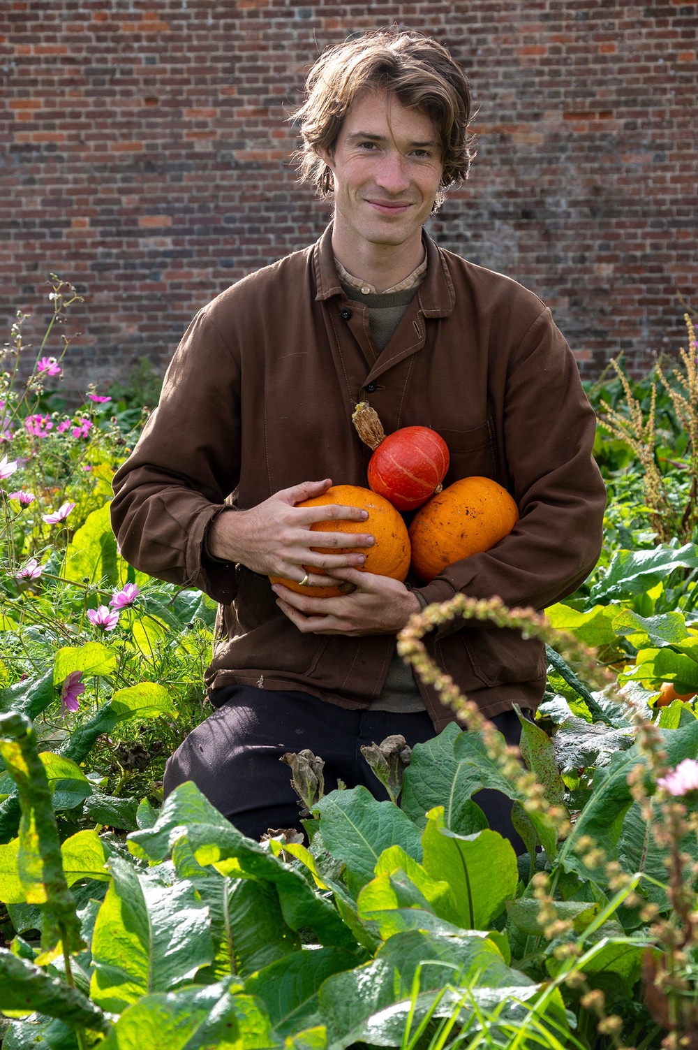 Harrison Fannon in the kitchen garden at Blenheim Palace (Blenheim Palace/Worthy Earth/PA)