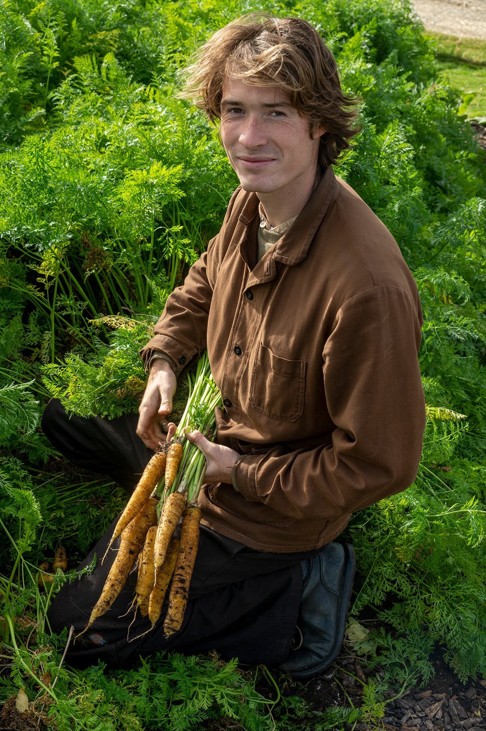 Harrison Fannon in the kitchen garden at Blenheim Palace (Blenheim Palace/Worthy Earth/PA)