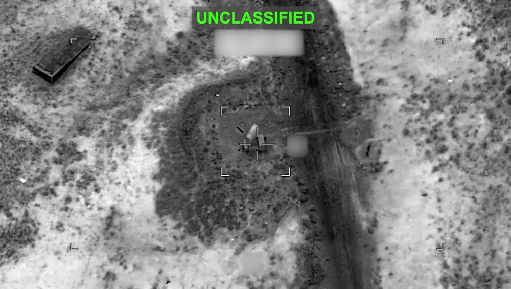 A projectile approaches a target at an unknown location, during what U.S. Central Command (CENTCOM) says are strikes on Iran, in this screen grab taken from a handout video released on July 12, 2026 (Reuters)