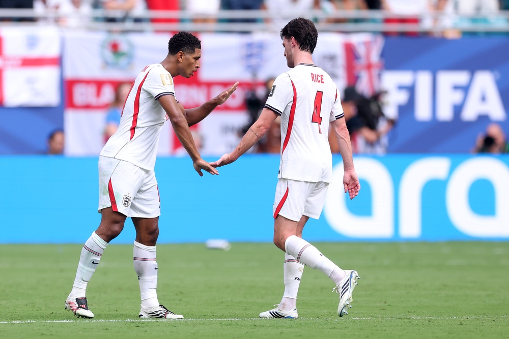 Declan Rice (right) faces a race to be fit (Getty)