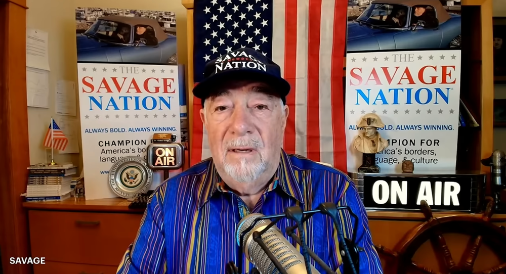 Savage, whose real name is Michael Weiner, is an author and hosts a show on Newmax (Michael Savage/YouTube)