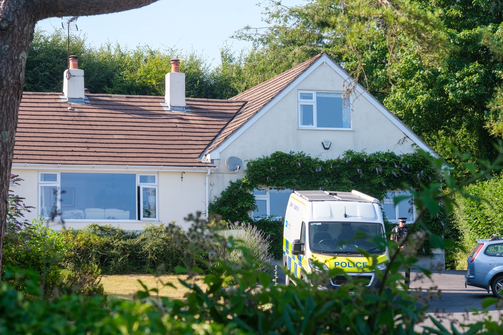 Police outside the house of Ann Widdecombe in Haytor (Matt Keeble/PA) (PA Wire)
