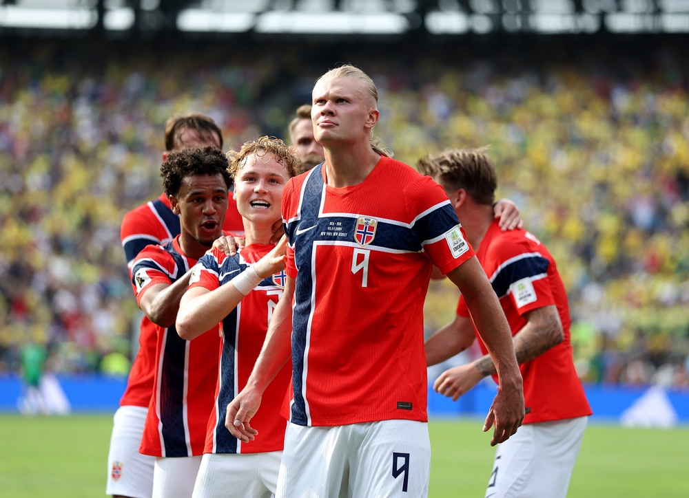 Haaland has won over the internet with his carefree behavior and silly faces (Getty Images)