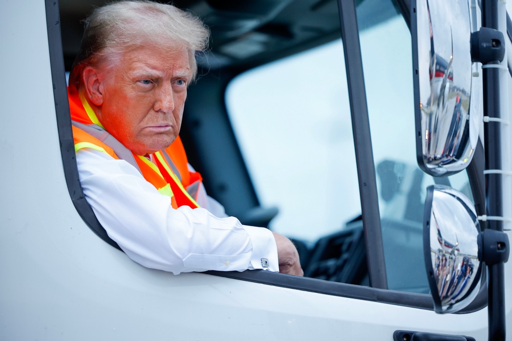 Trump was driven around in a garbage truck in Wisconsin on the eve of the 2024 election (Getty)