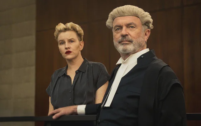 Sam Neill and Kate Mulvany in 'The Twelve' (Fox Showcase)