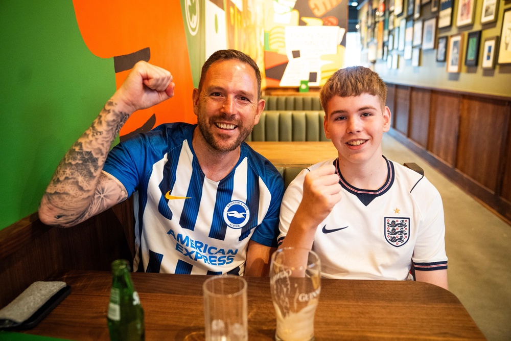 Rob Osborn (left) pictured with Woody Osborn, 15, said England would need luck on their side on Wednesday (James Manning/PA) (PA Wire)
