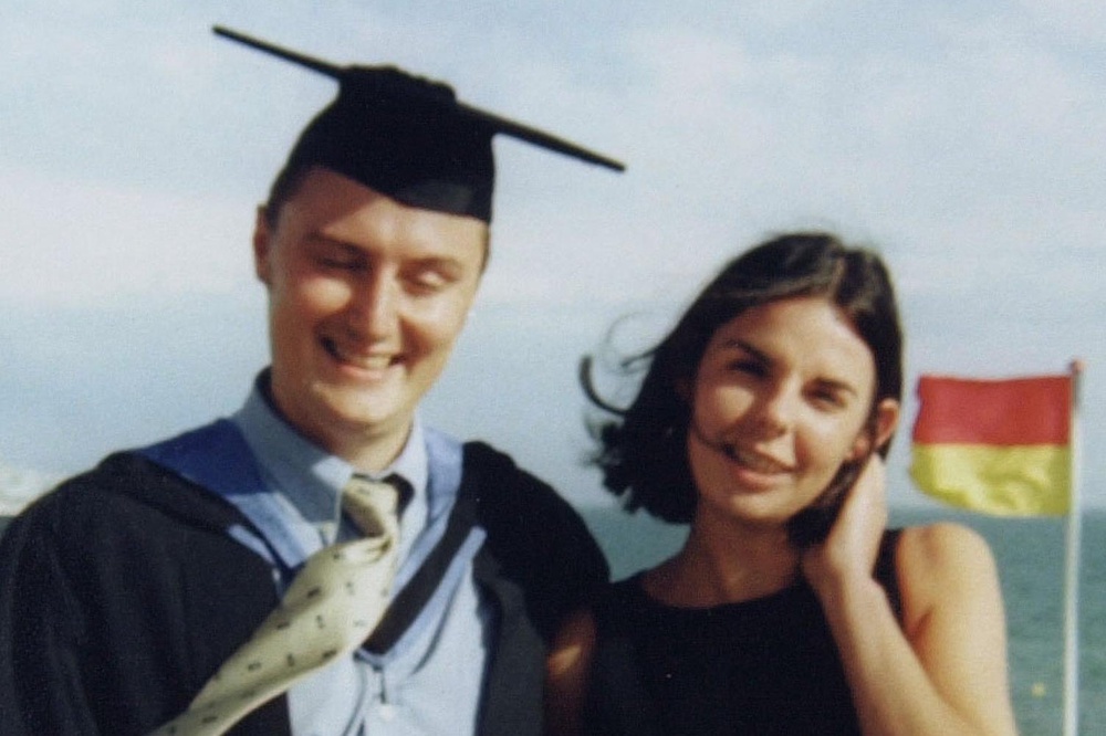 A previously released file photo showing Falconio and Lees (Family handout)