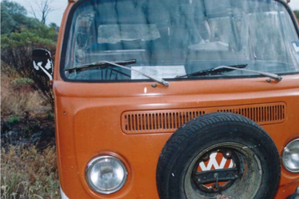 The orange Volkswagen Kombi van driven by Peter Falconio and Joanne Lees (Northern Territory Police)