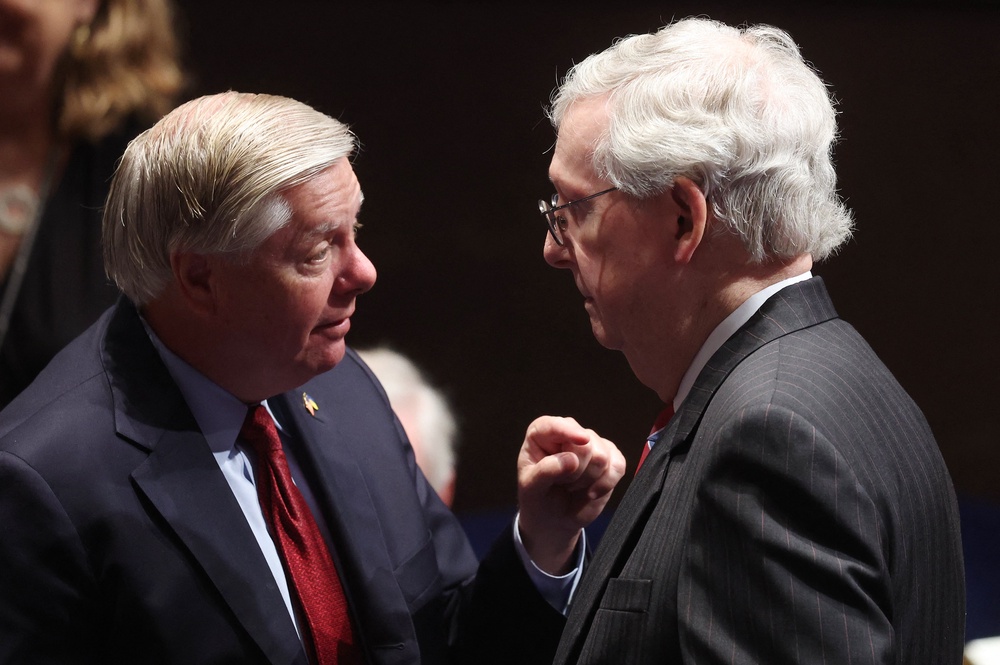 Graham's death came as questions mount over the health of Kentuck Republican Senator Mitch McConnell (AFP/Getty)