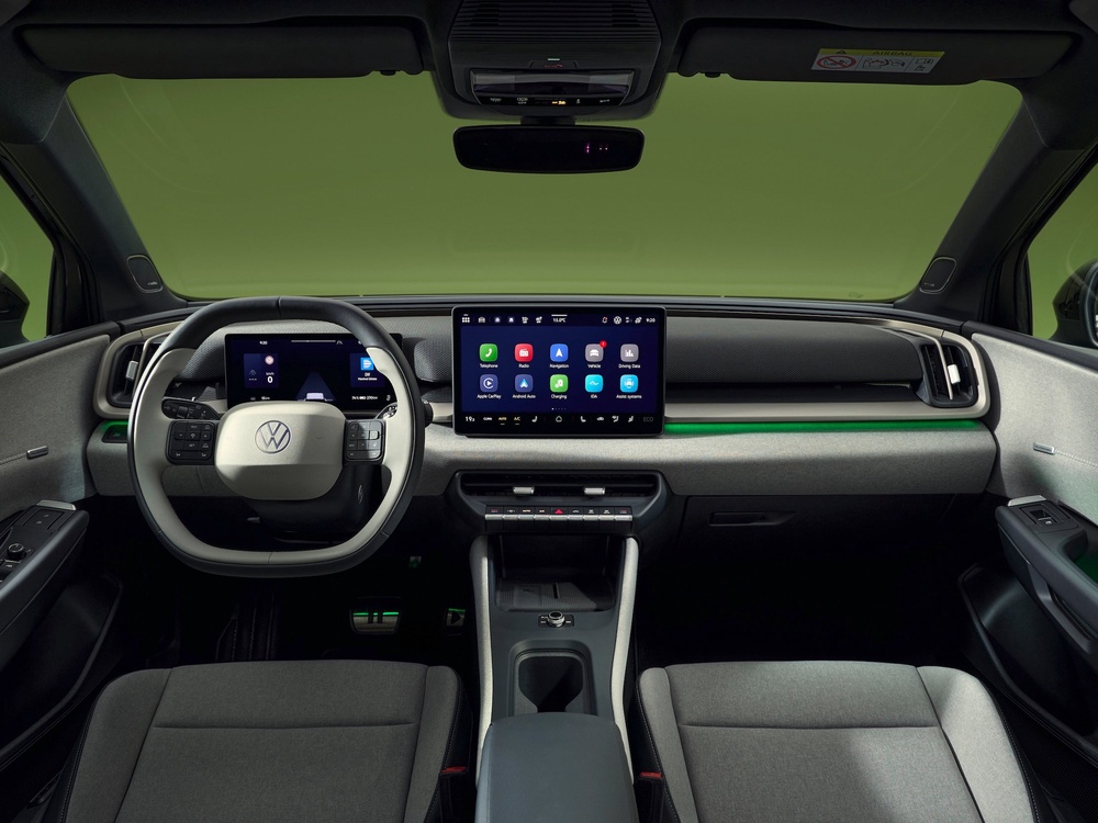The Volkswagen ID. Cross interior follows the same high-quality theme introduced on the ID. Polo (Volkswagen)