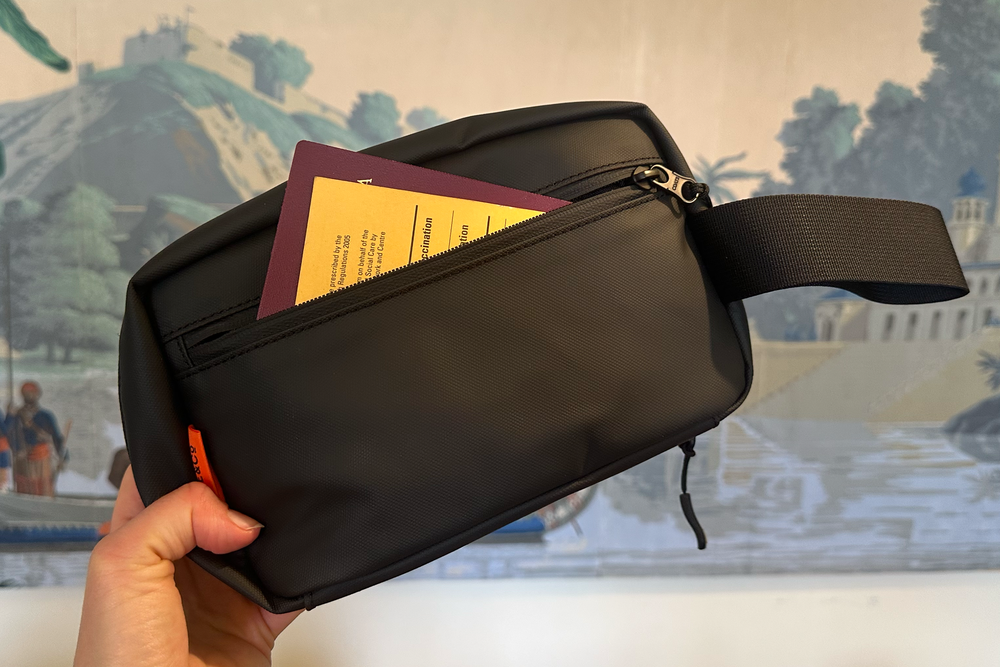 This can carry documents, chargers, headphones and more (Alessia Armenise/The Independent)