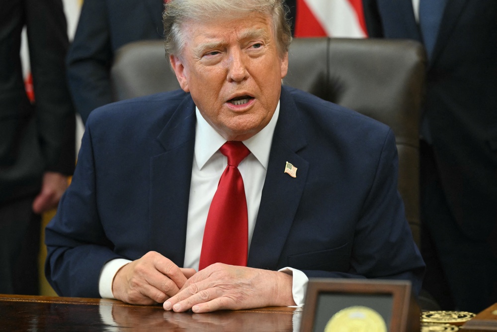 President Donald Trump spoke of his pride that his Supreme Court choices led to the overturning of Roe V Wade during the 2024 campaign (AFP/Getty)