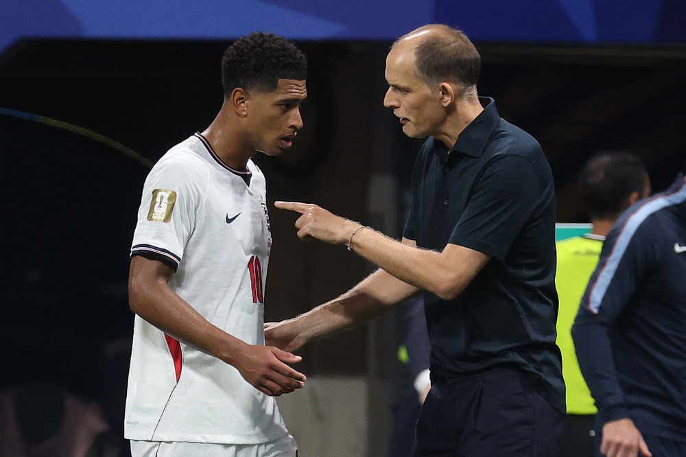 Bellingham and Thomas Tuchel had a difference of opinion after the win against Norway (Getty)