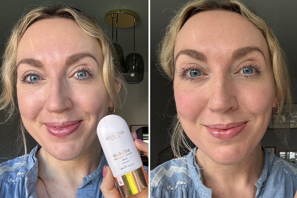 After application (left) and later in the day (right) (Helen Wilson-Beevers/The Independent)