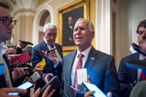 Republican Sen. Thom Tillis of North Carolina, whose vote is likely to be crucial for Blanche's nomination, has said he will not support anyone for attorney general who equivocates on the events of Jan 6 (AP)