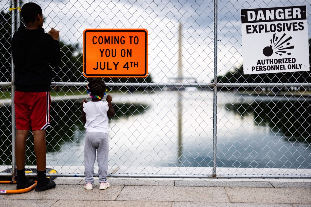 Visitors are less than enchanted by the chain link fence now surrounding the Lincoln Memorial Reflecting Pool, and it could be in place until January 2027. The fencing was put up after President Donald Trump claimed vandals had attacked the renovations (Getty Images)