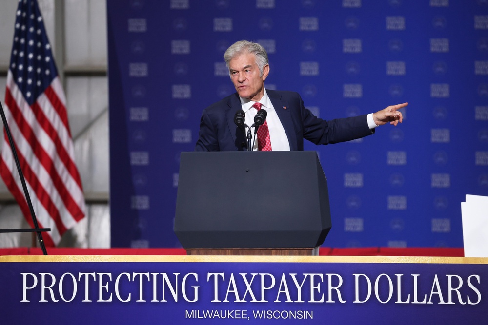 CMS Administrator Mehmet Oz has accused blue states of failing to adequately police fraud and abuse within the system. ‘Stealing money from Medicaid is not a flaw for a lot of states, it's a feature,’ Oz said last month. (Getty Images)