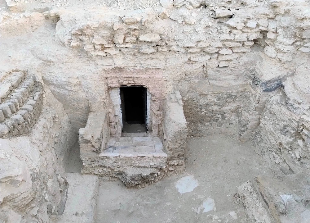 Staircase surrounded by ramps found leading to cemetery (Egyptian ministry of tourism and antiquities)