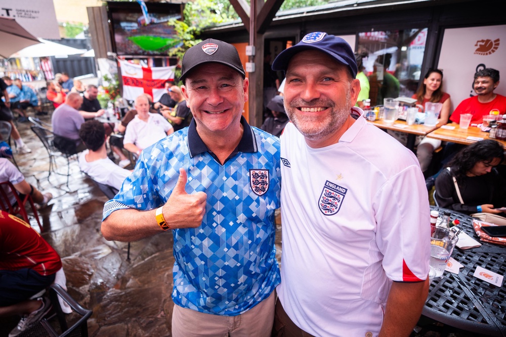Mark Green, 61, (left) and Simon Rowlinson, 61, predicted a tight game (James Manning/PA) (PA Wire)