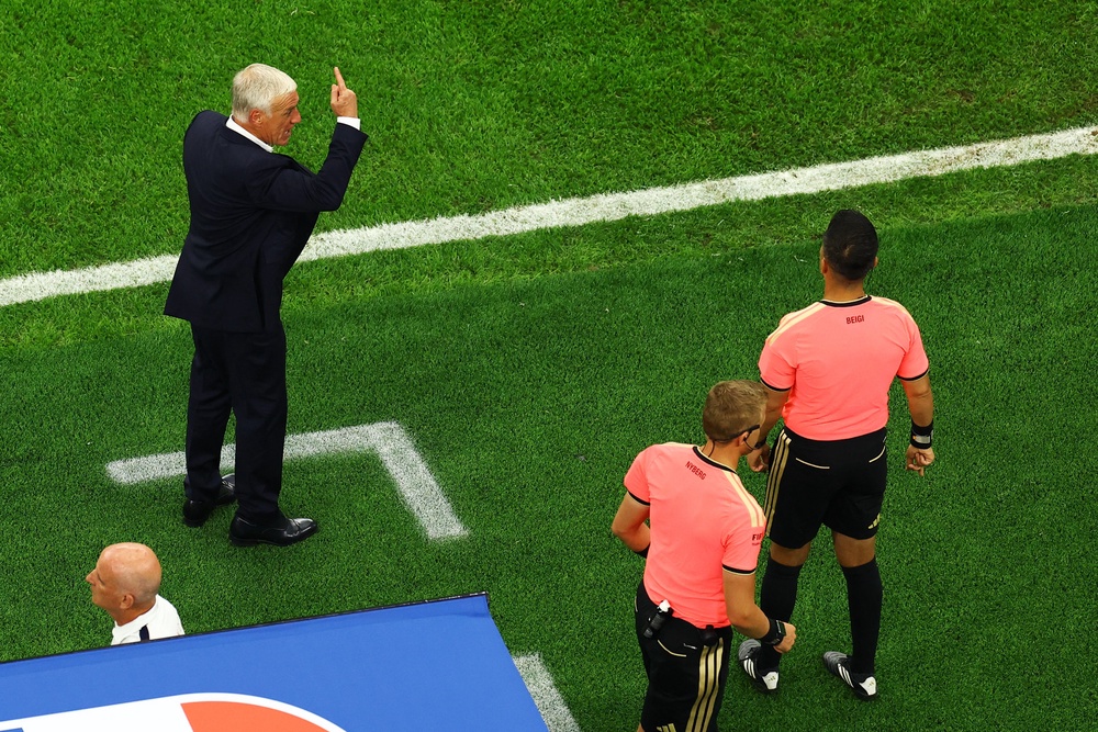 Didier Deschamps was not pleased with the officials in Dallas (Reuters)