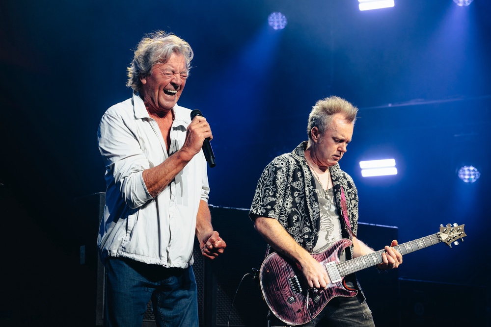 Deep Purple, led by frontman Ian Gillan (left), at the Montreux Jazz Festival (Thea Moser)