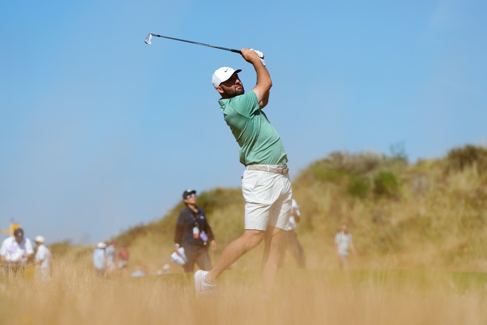 Scottie Scheffler is trying to become the first man to defend his Open title since Padraig Harrington – coincidentally at Birkdale – in 2008 (Jacob King/PA) (PA Wire)