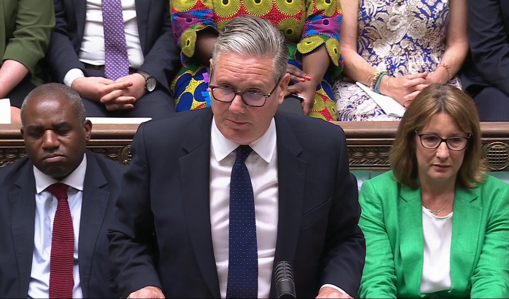 Sir Keir Starmer suggested that Ann Widdecombe should be honoured with a plaque in the Commons (House of Commons/UK Parliament/PA) (PA Wire)