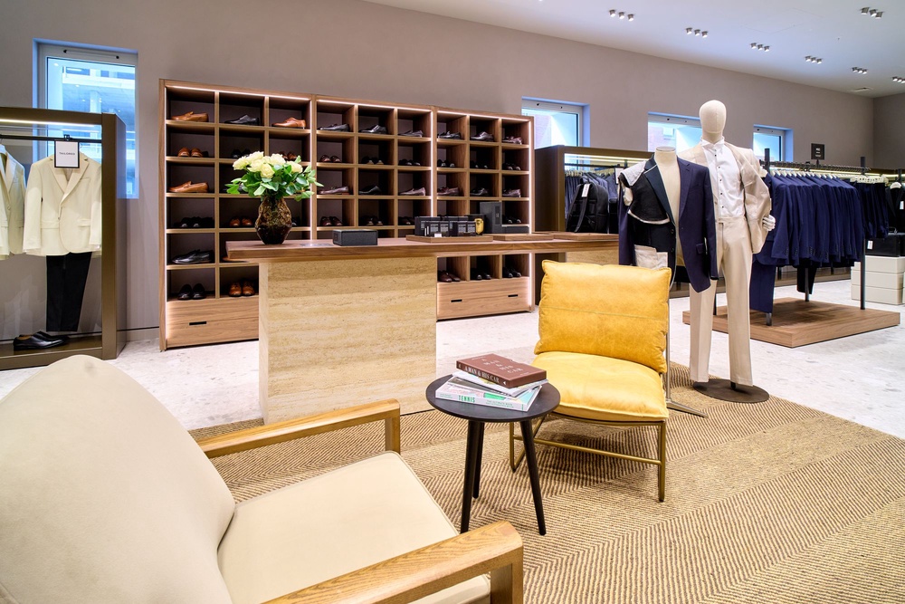 The bespoke tailoring service offers suits within three weeks for £350 (M&S)