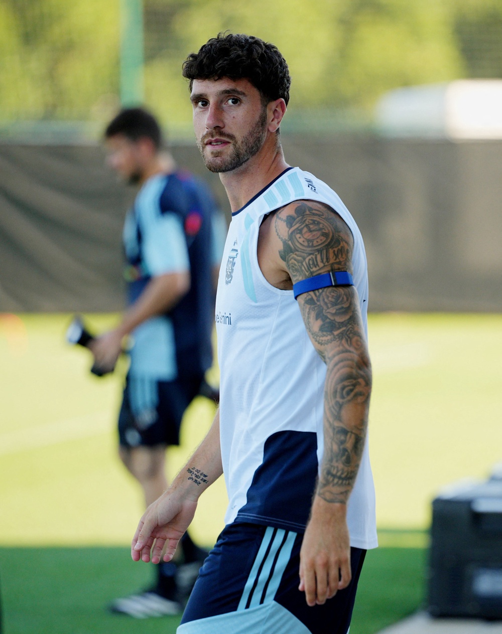 Argentina's Marcos Senesi during training (Reuters)
