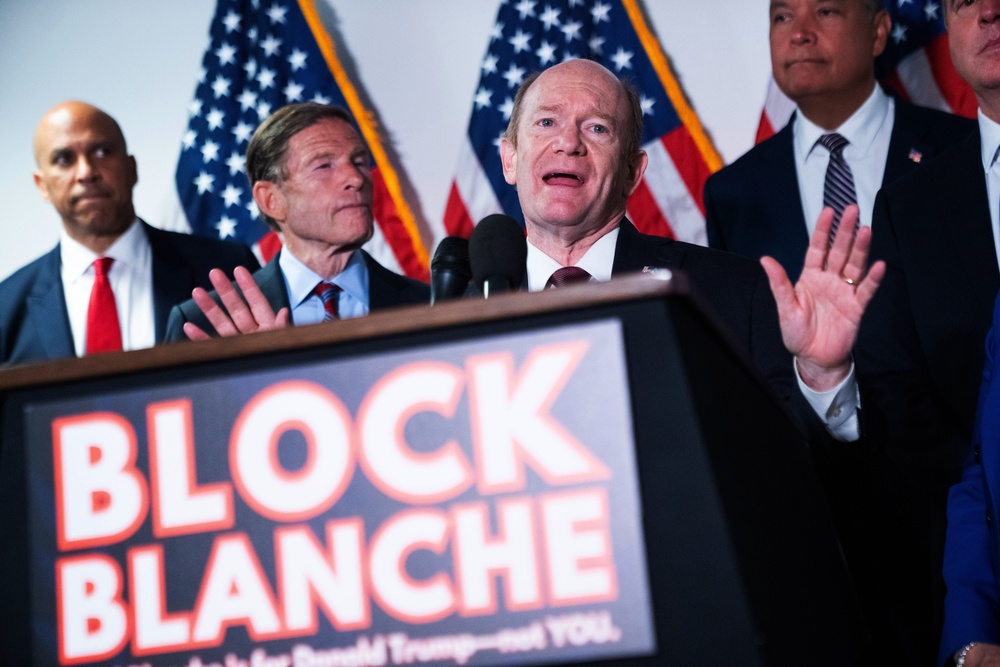 Democrats on the committee aren’t convinced that Blanche’s days of earning millions as Trump’s personal attorney are behind him (AP)