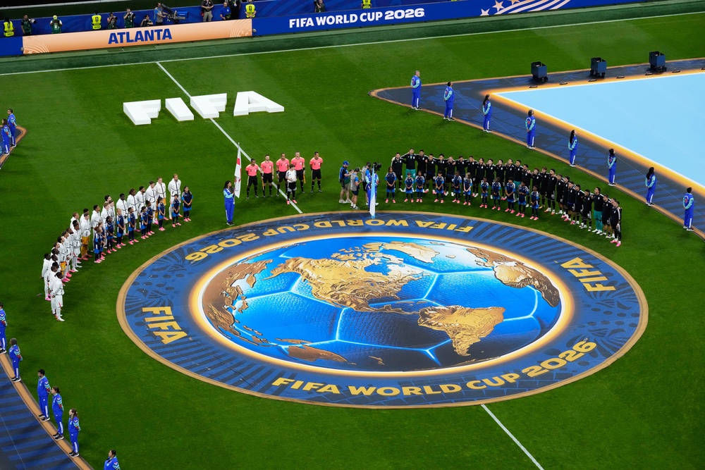 Both teams saw their national anthems roundly booed (AP)