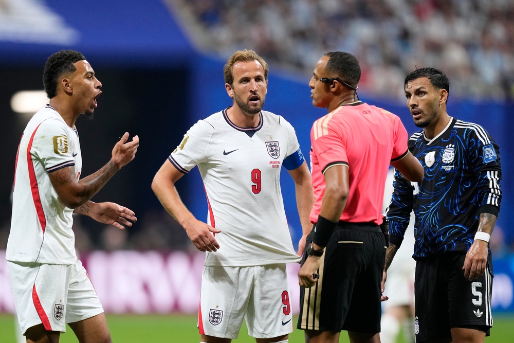 Paredes complained to referee Ismail Elfath after the England captain briefly covered his mouth while talking to the official (AP)