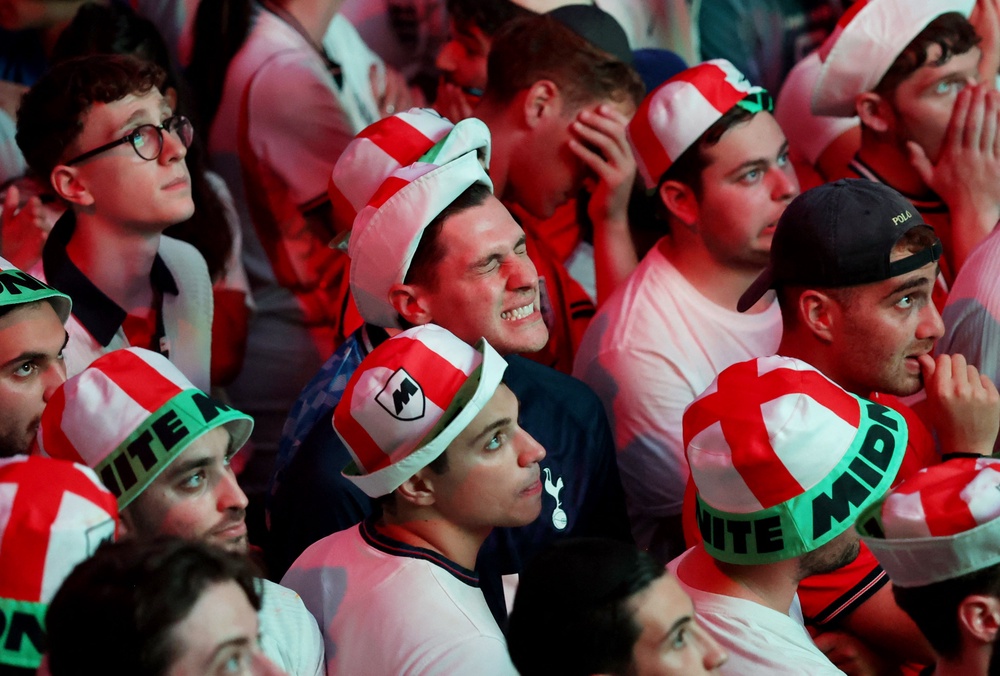 Fans were left dejected after Argentina came from behind (Reuters)