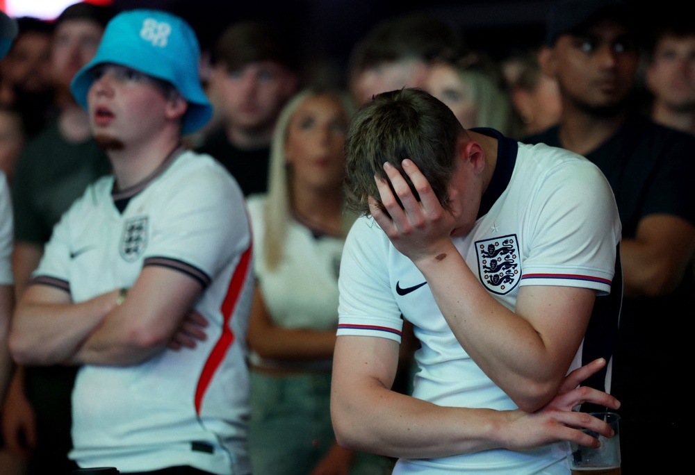 England fans at the Co-op Live Arena in Manchester (Reuters)