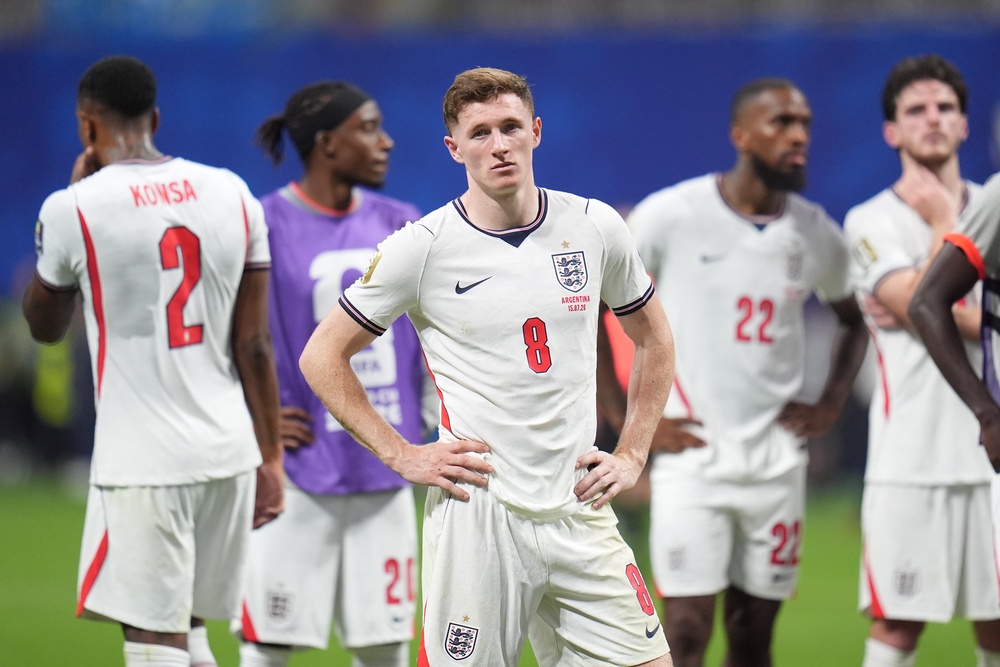 England will look back on the match with regrets having let Argentina off the hook (AP)
