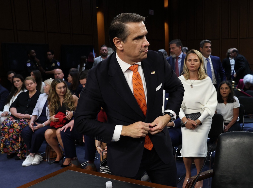 Blanche was grilled by Republicans on the DOJ  ‘weaponization fund’ at his hearing. During a Sunday interview, he continued to insist it was dead (Getty)