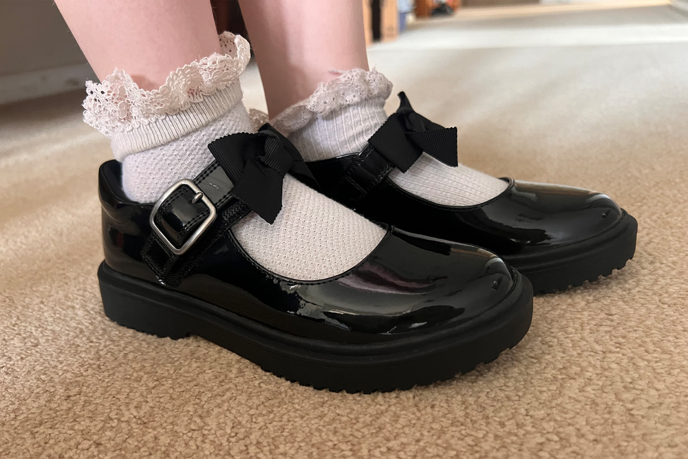 These shoes have good wear despite the patent leather (Sarah Dawson/The Independent)