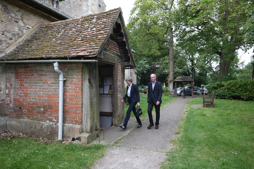 Theresa May arrives with her husband Philip to attend a church service near her Maidenhead constituency (Archive/PA) (PA Archive)