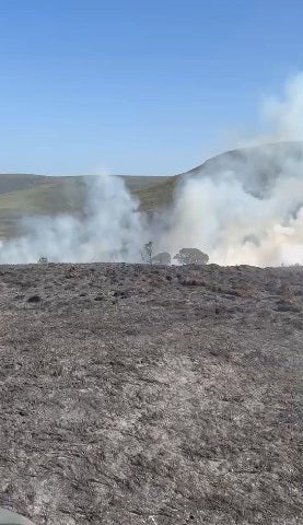 The wildfire broke out on Wednesday (Duncan Ferguson/PA) (PA Media)